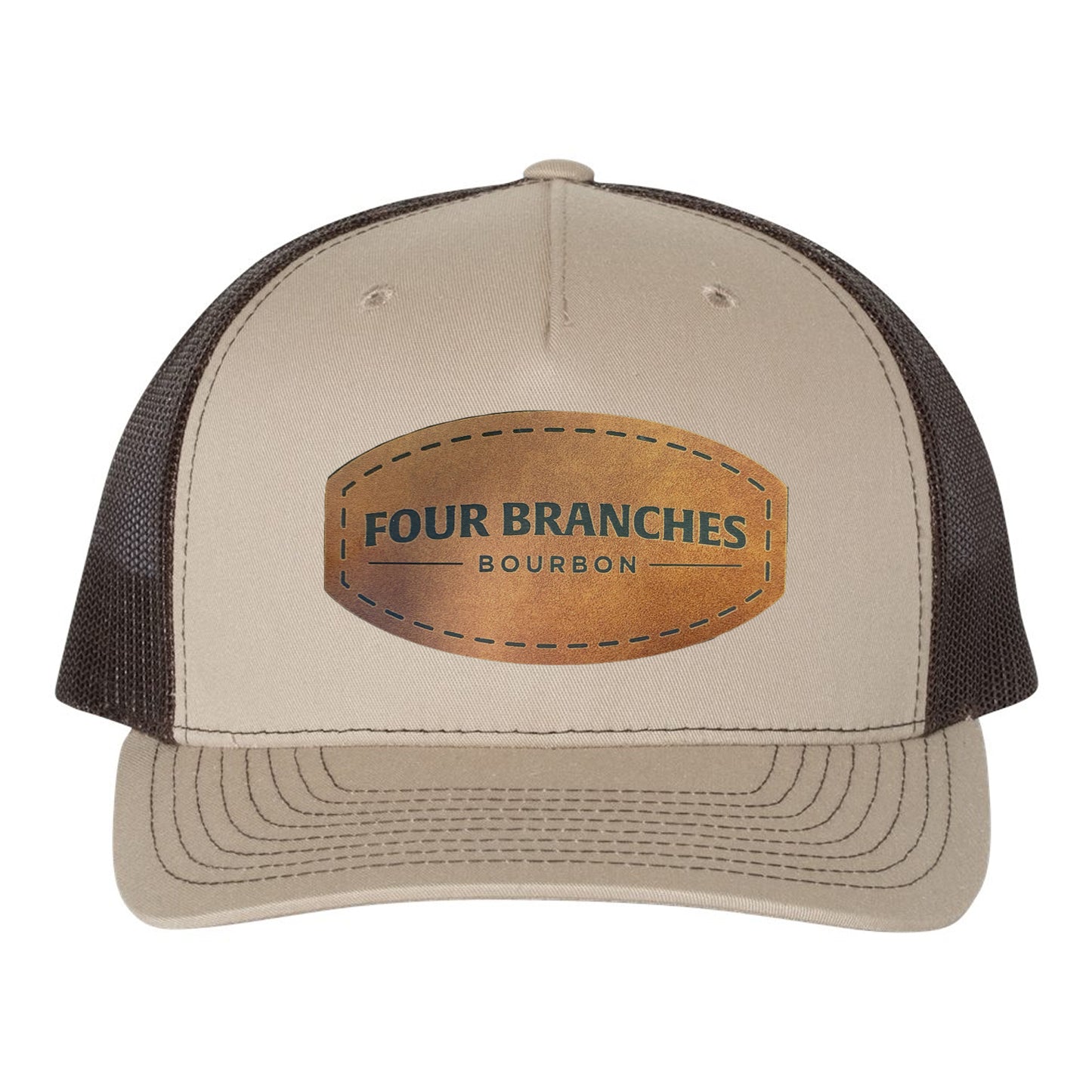 Four Branches Bourbon Leather Patch Hat