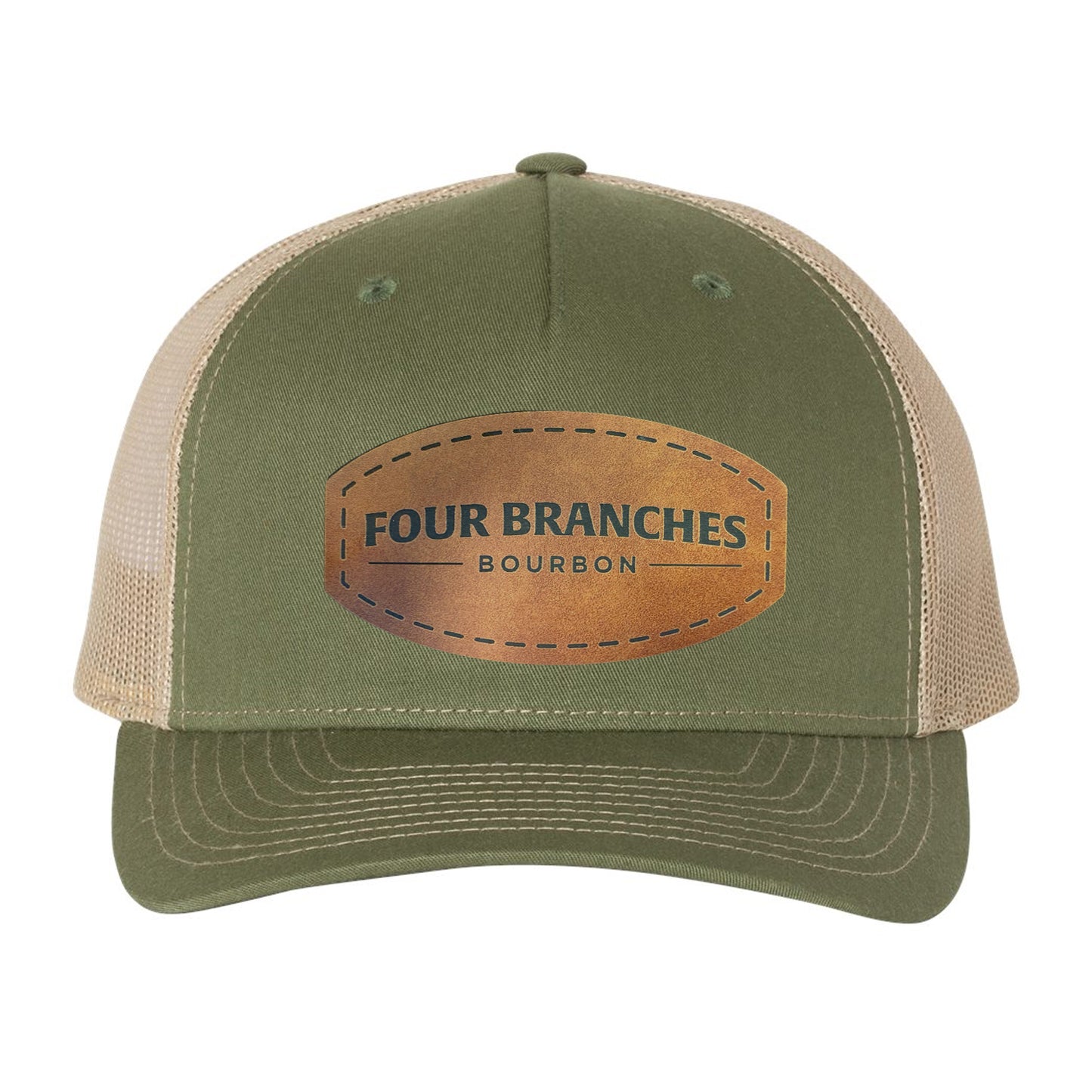 Four Branches Bourbon Leather Patch Hat