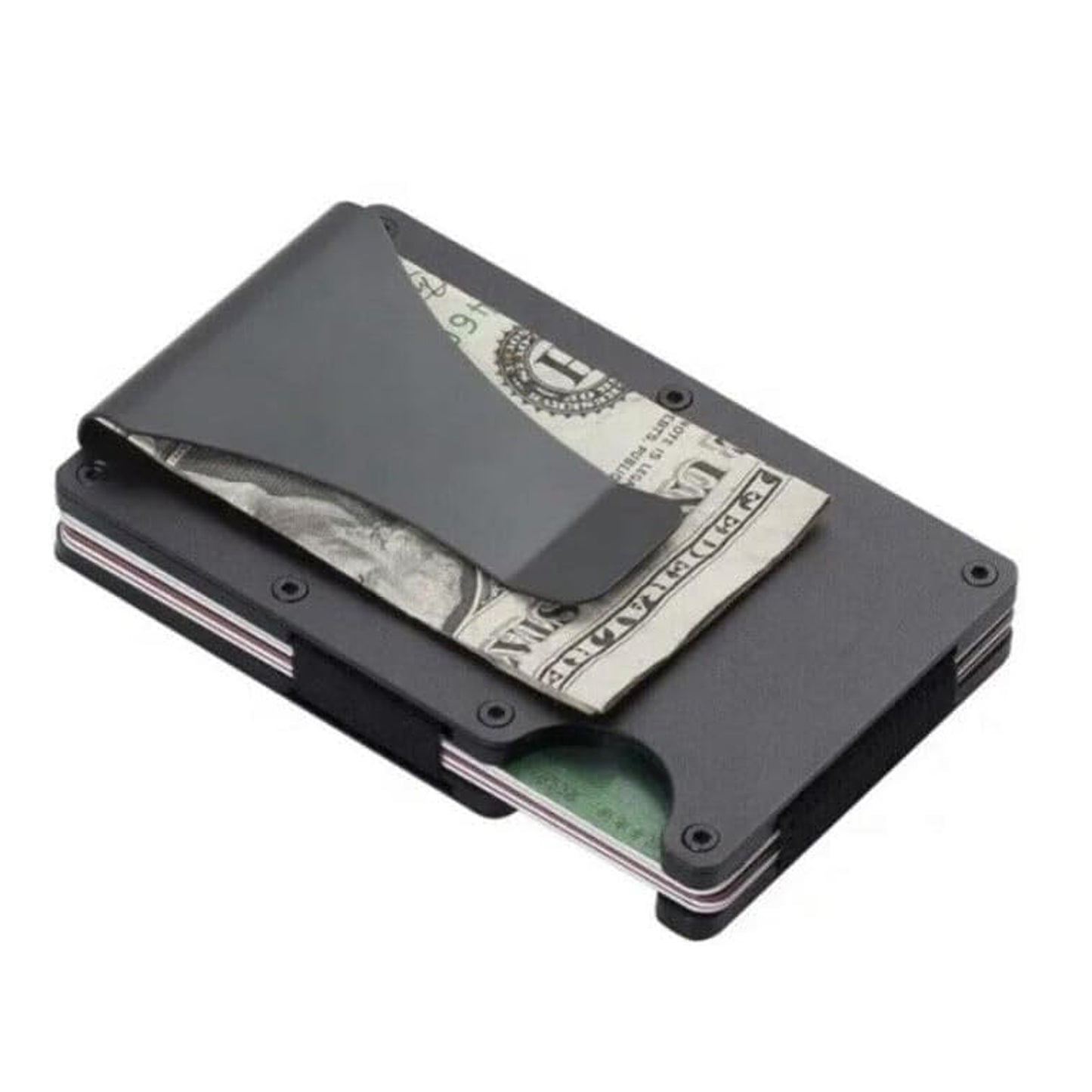 Four Branches Engraved Minimalist Wallet
