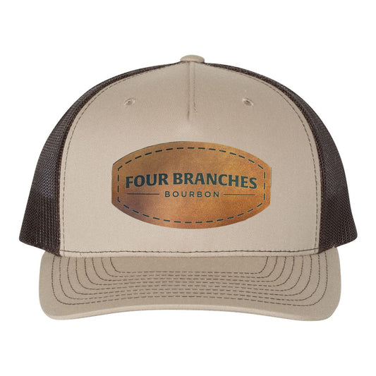 Four Branches Bourbon Leather Patch Hat