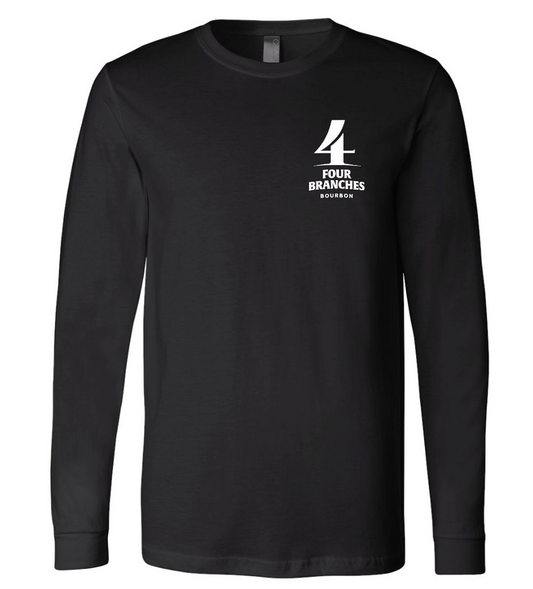 Four Branches Long Sleeve Black T-shirt