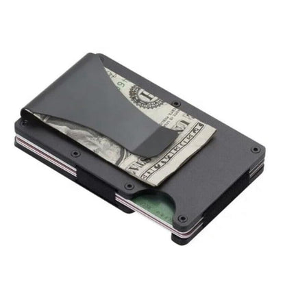 Four Branches Engraved Minimalist Wallet